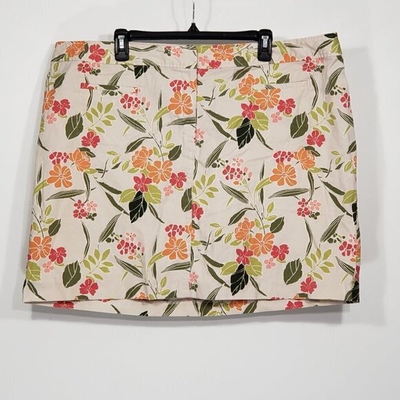 Lane Bryant  Colorful Floral Cotton Mini Skirt  Women's Plus Size 26 - Picture 3 of 3